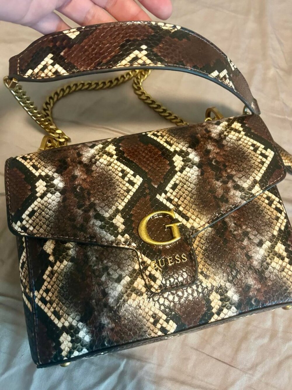 Guess Cheetah Print Shoulder Bag